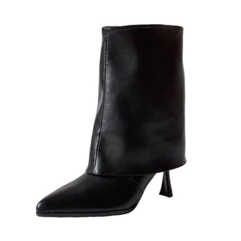 Női térd fölötti csizma, hegyes orr, vékony stiletto sarkú 6–8 cm, slip-on kivitel, felső rész Super Fiber