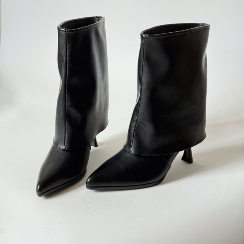 Női térd fölötti csizma, hegyes orr, vékony stiletto sarkú 6–8 cm, slip-on kivitel, felső rész Super Fiber