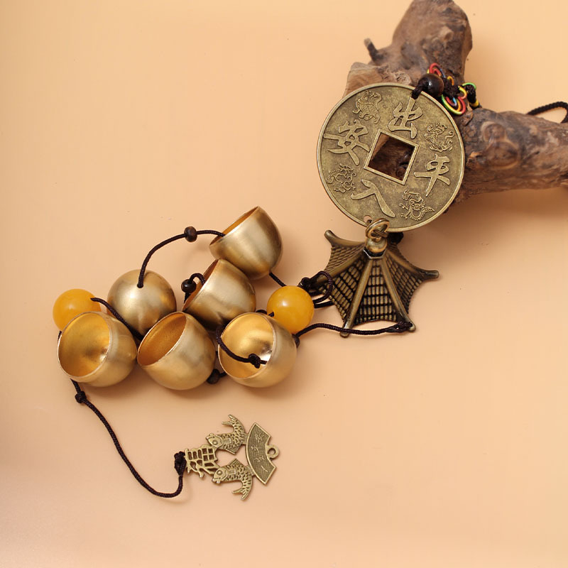 Pandantiv clopoțel de ușă din cupru, stil Chinez Nou, origine Zhejiang