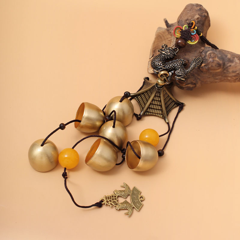 Pandantiv clopoțel de ușă din cupru, stil Chinez Nou, origine Zhejiang