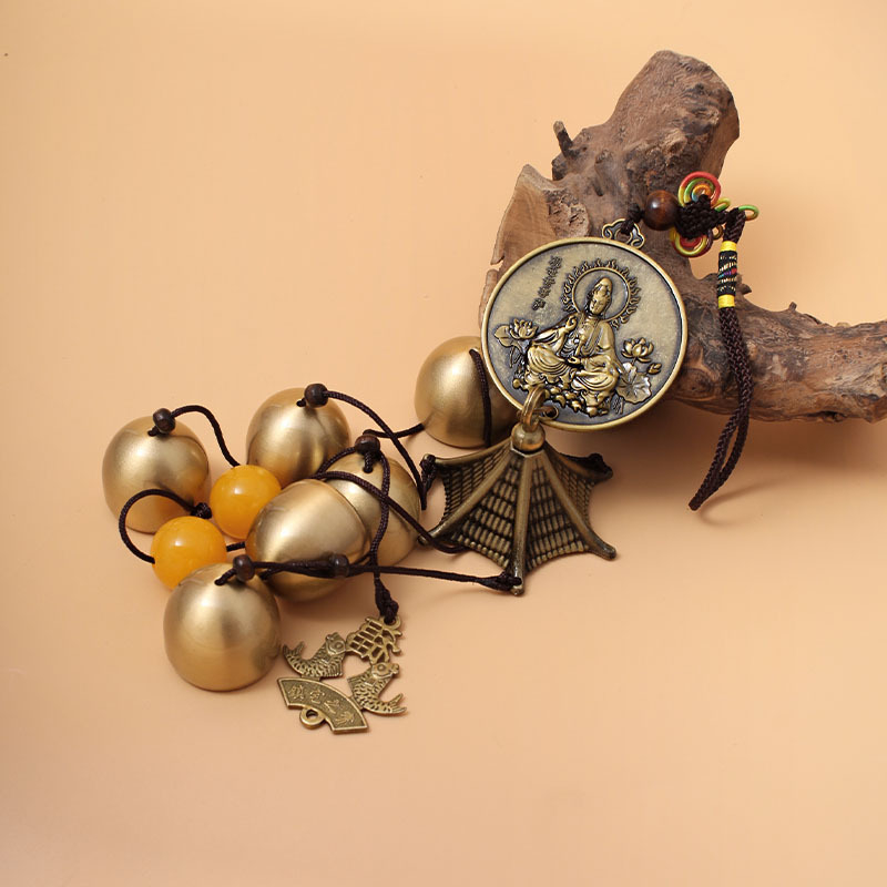 Pandantiv clopoțel de ușă din cupru, stil Chinez Nou, origine Zhejiang