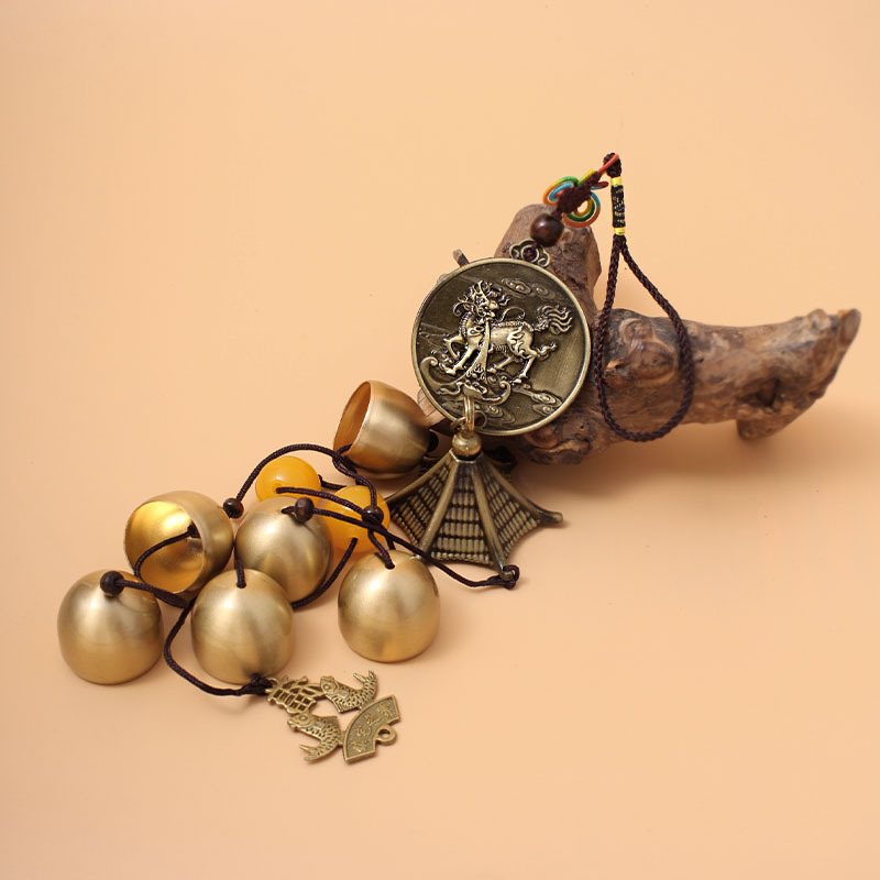 Pandantiv clopoțel de ușă din cupru, stil Chinez Nou, origine Zhejiang