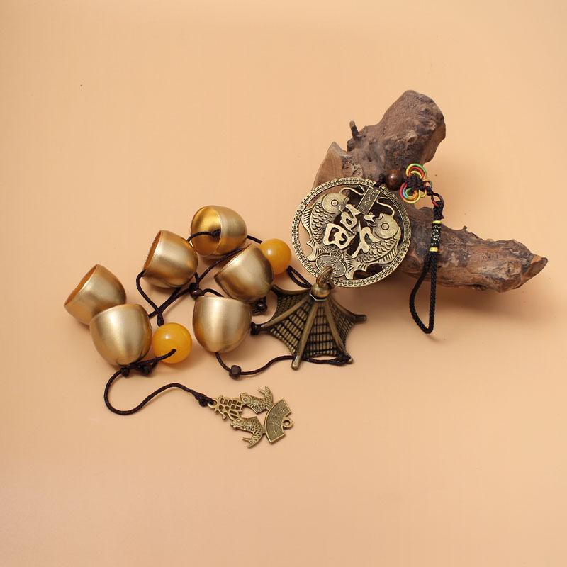 Pandantiv clopoțel de ușă din cupru, stil Chinez Nou, origine Zhejiang