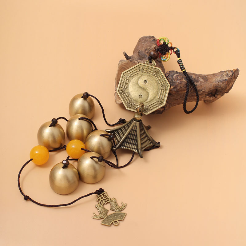 Pandantiv clopoțel de ușă din cupru, stil Chinez Nou, origine Zhejiang