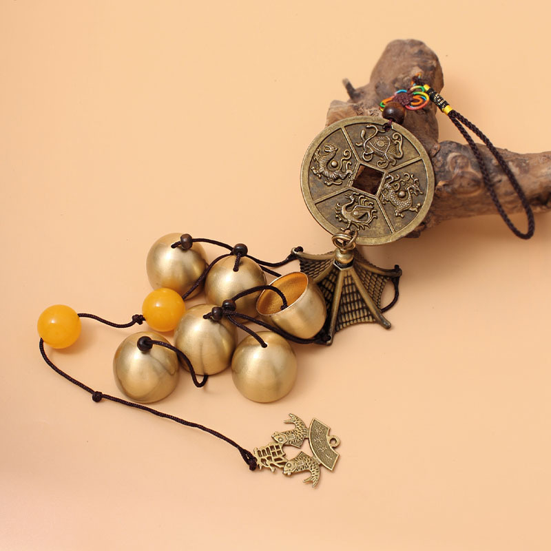 Pandantiv clopoțel de ușă din cupru, stil Chinez Nou, origine Zhejiang