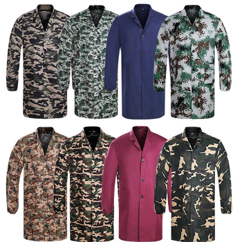 Palton de lucru camuflat pentru primăvară–toamnă, mâneci lungi, bumbac cu căptușeală din poliester, protecție împotriva murdăriei pentru logistică