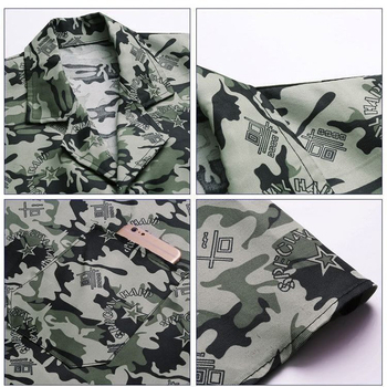 Palton de lucru camuflat pentru primăvară–toamnă, mâneci lungi, bumbac cu căptușeală din poliester, protecție împotriva murdăriei pentru logistică