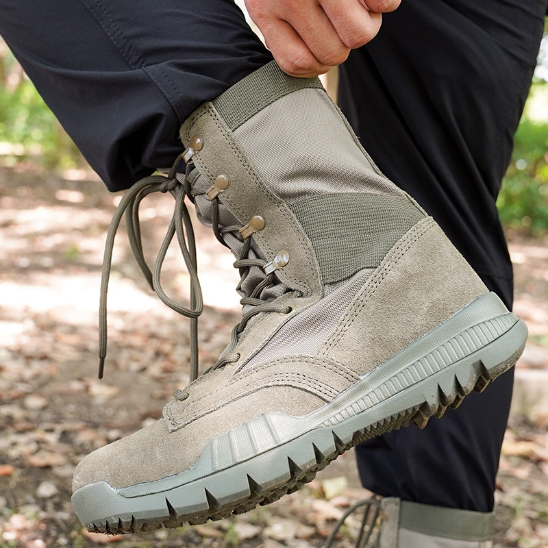 Τακτικά μποτάκια για ενήλικες, unisex, ελαφριά desert-style εξωτερικά μποτάκια εκπαίδευσης για πεζοπορία, ορειβασία και κατασκήνωση, ύφασμα Super migration