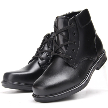 Ghete înalte din piele pentru iarnă, cu izolație din lână, încălțăminte outdoor tactică, antiderapante pentru bărbați adulți