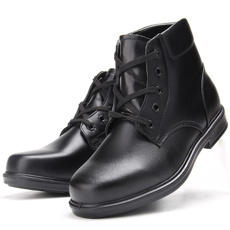 Ghete înalte din piele pentru iarnă, cu izolație din lână, încălțăminte outdoor tactică, antiderapante pentru bărbați adulți