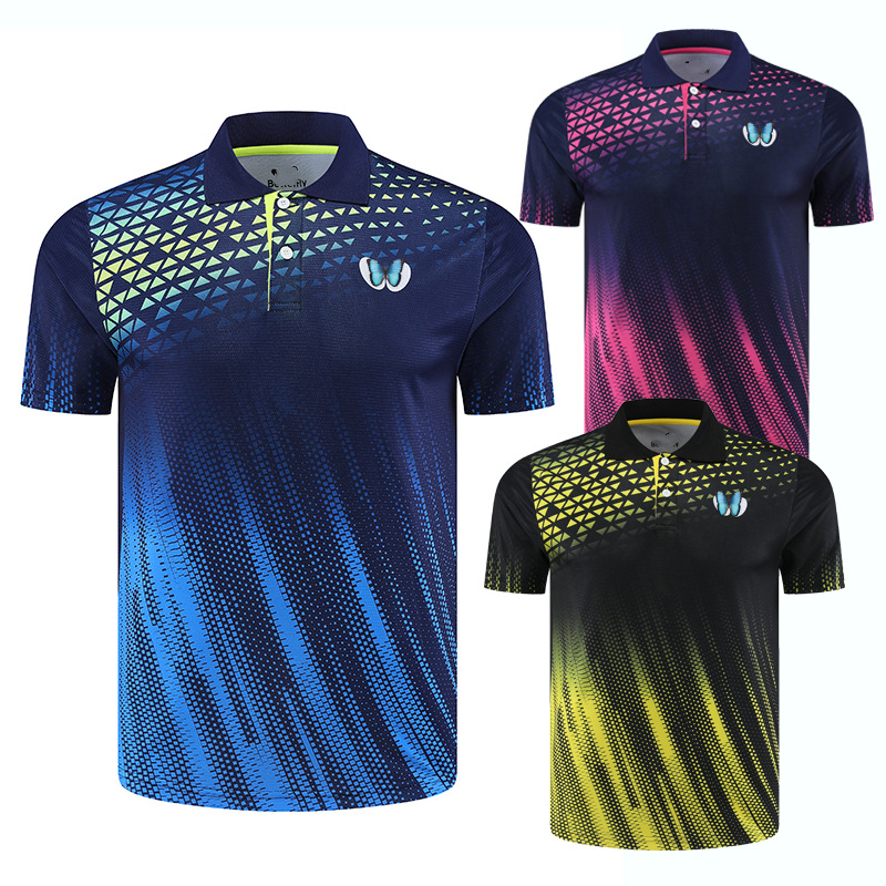 Majica za stolni tenis s kratkim rukavima - Unisex, brzo suši, prozračna, 100% poliester