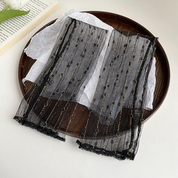 Jégselyem UV védő ujjvédők csipkehálós kialakítással, nyári sifon ujjak a kültéri vezetéshez