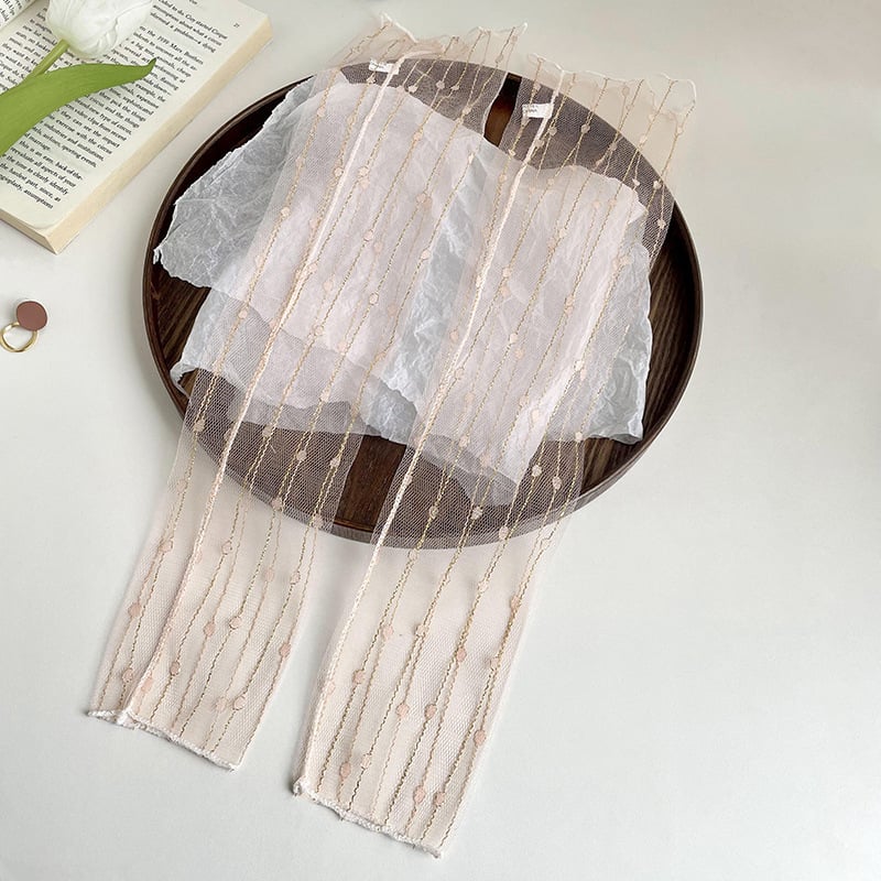 Jégselyem UV védő ujjvédők csipkehálós kialakítással, nyári sifon ujjak a kültéri vezetéshez