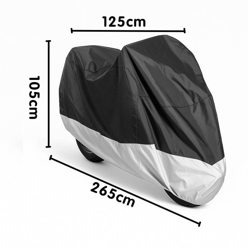 Husă de protecție pentru motocicletă, din 210D Oxford, impermeabilă și UV-rezistentă