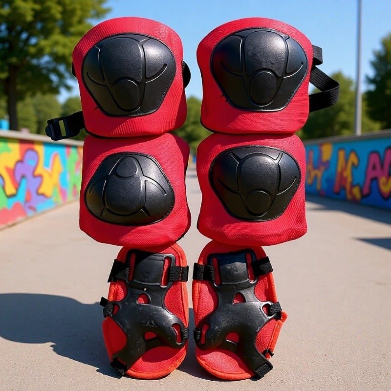 Детски комплект защитни предпазни средства за каране на ролери – 6 части: каска, протектори за китки, лакти и колена