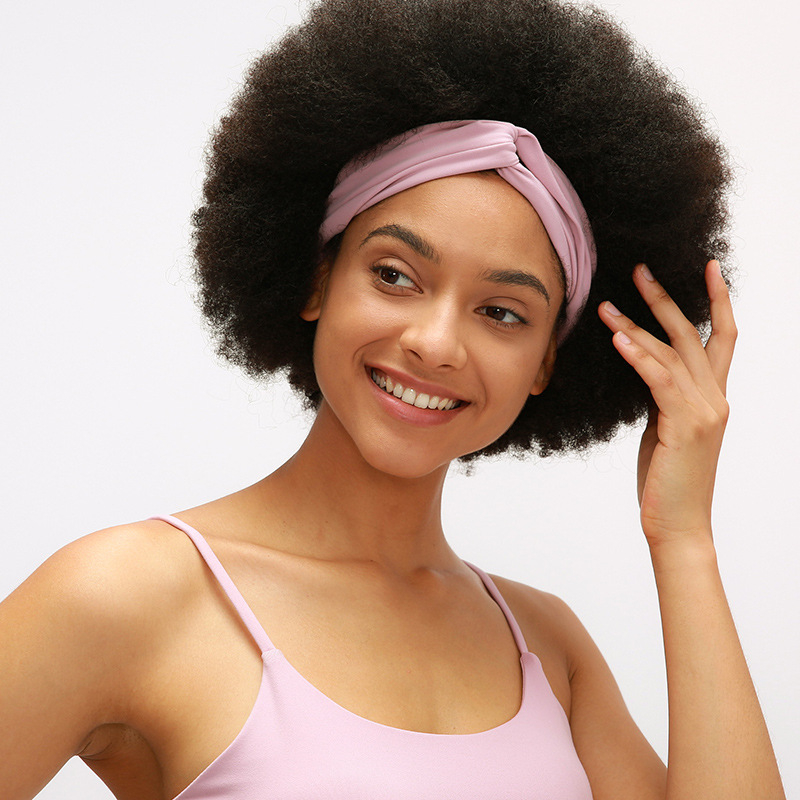 Jóga fejpánt futáshoz és edzéshez – elasztikus, lélegző, izzadságot felszívó; anyag: nylon; felnőtt nőknek.