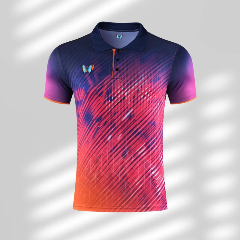 Unisex majica za stolni tenis, brzo se suši, odvodi znoj, 100% poliester, za trening i natjecanje, kratki rukav, za odrasle i djecu, za sve sezone