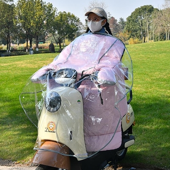 Autóruha: elektromos motorkerékpár szélvédője és esővédő huzat, szélálló és vízálló, minden évszakra, megerősített.