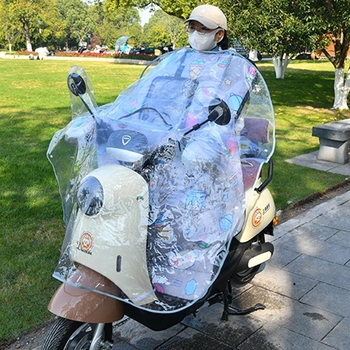 Autóruha: elektromos motorkerékpár szélvédője és esővédő huzat, szélálló és vízálló, minden évszakra, megerősített.