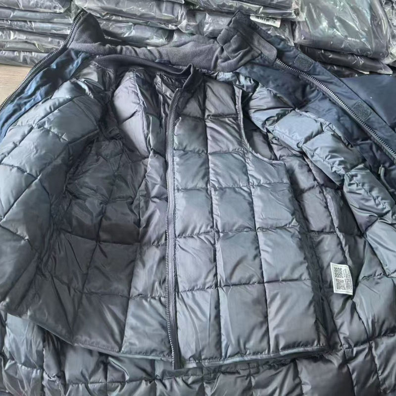 Jihua zimska trening jakna s odvojivom unutarnjom podstavom, tkanina od pamuk-smjesa, vodootporna, topla, otporna na vjetar, unisex