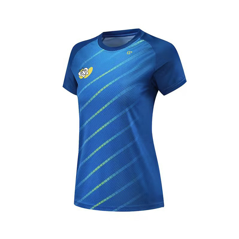 Majica za stolni tenis za muškarce, žene i djecu – brzo suši, otisak, kratki rukav, timska majica za stolni tenis; tkanina: smjesa kemijskih vlakana; sastav: 100% poliester; sport: stolni tenis