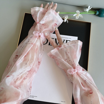 Napsütés elleni karvédők nyárra, kínai stílus, nemzeti trend, jégselyem anyag, 100% poliészter, ideális vezetéshez