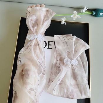 Napsütés elleni karvédők nyárra, kínai stílus, nemzeti trend, jégselyem anyag, 100% poliészter, ideális vezetéshez