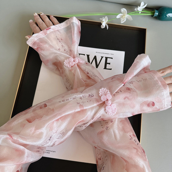 Napsütés elleni karvédők nyárra, kínai stílus, nemzeti trend, jégselyem anyag, 100% poliészter, ideális vezetéshez