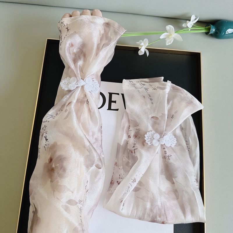 Napsütés elleni karvédők nyárra, kínai stílus, nemzeti trend, jégselyem anyag, 100% poliészter, ideális vezetéshez