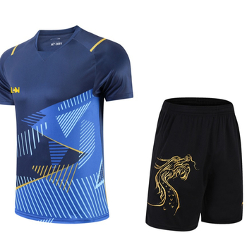 Majica za stolni tenis za trening, kratkih rukava, brzo se suši, prozračna, 100% poliester, mješavina kemijskih vlakana