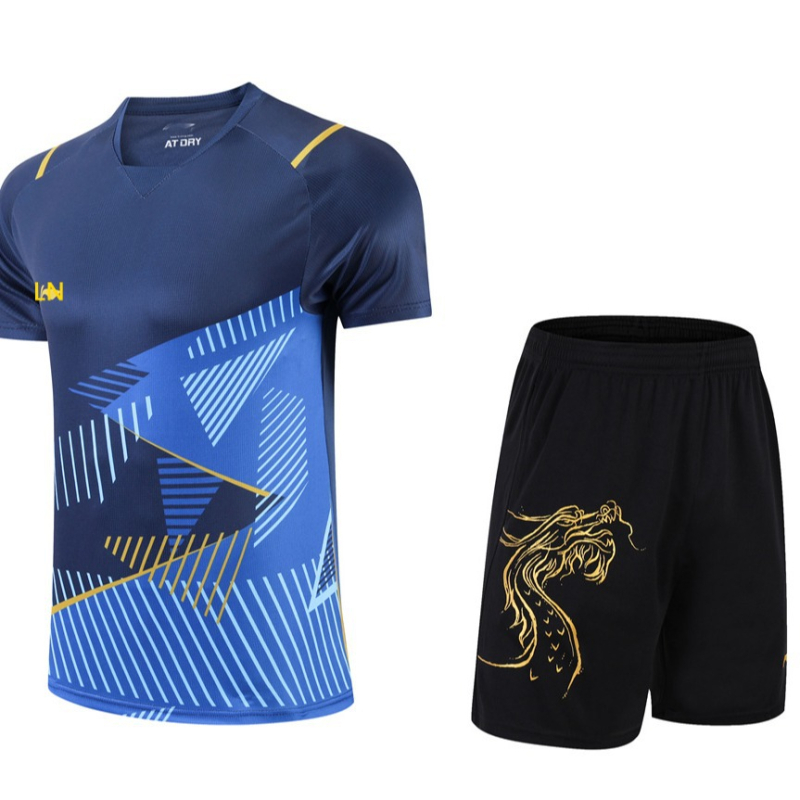 Majica za stolni tenis za trening, kratkih rukava, brzo se suši, prozračna, 100% poliester, mješavina kemijskih vlakana