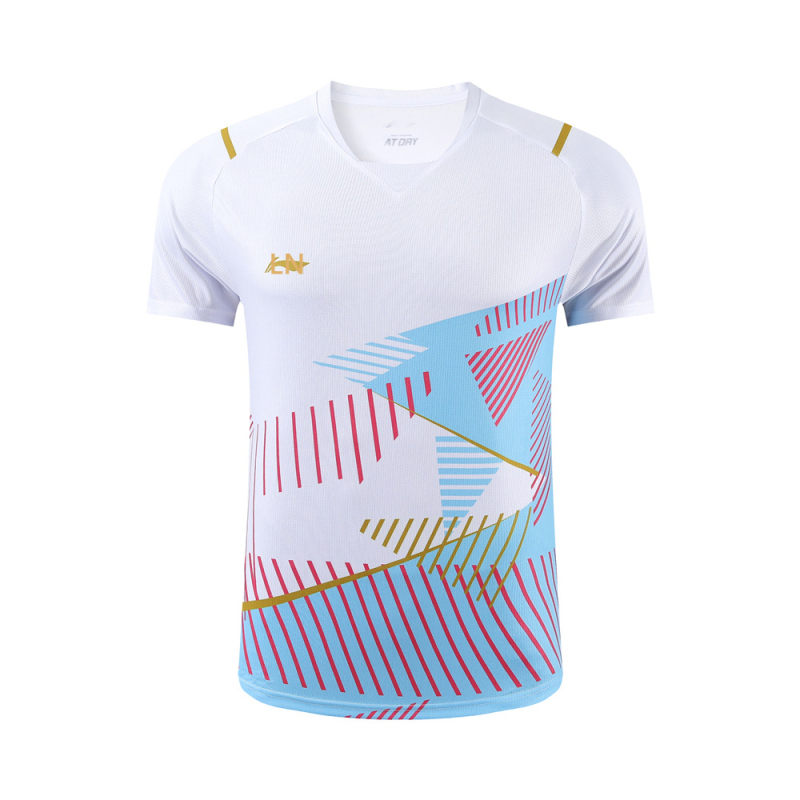 Majica za stolni tenis za trening, kratkih rukava, brzo se suši, prozračna, 100% poliester, mješavina kemijskih vlakana