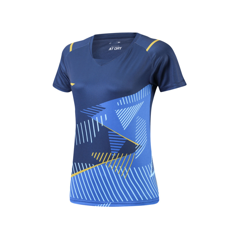 Majica za stolni tenis za trening, kratkih rukava, brzo se suši, prozračna, 100% poliester, mješavina kemijskih vlakana