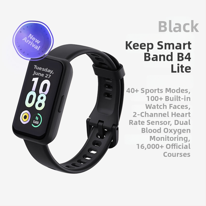 Pametna narukvica B4Lite s praćenjem otkucaja srca, detekcijom zasićenja kisikom, praćenjem sna, Bluetooth povezivanjem, vodootpornost za plivanje (Praćenje otkucaja srca; Detekcija zasićenja kisikom; Praćenje sna; Bluetooth povezivanje; Vodootpornost za p