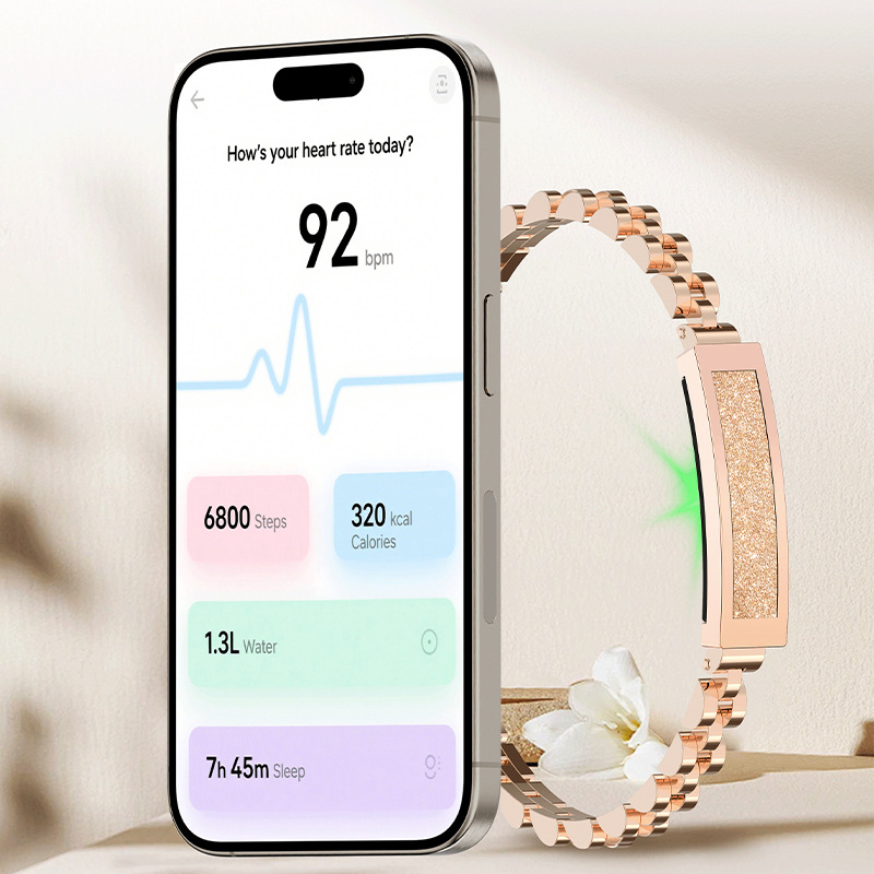 Έξυπνο βραχιόλι με παρακολούθηση καρδιακού ρυθμού, αρτηριακής πίεσης, οξυγόνου αίματος και ανάλυση ύπνου, αδιάβροχο