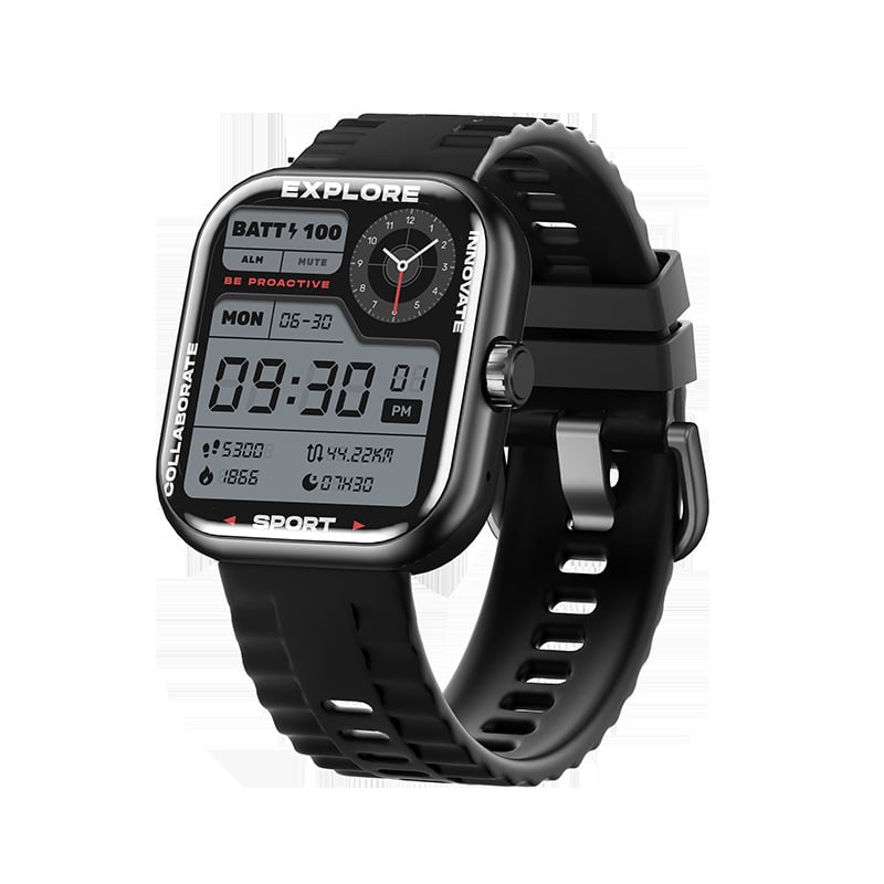 Смарт часовник с мониторинг на сърдечната честота, измерване на кръвното налягане, броене на крачки, водоустойчив за плуване и Bluetooth разговори