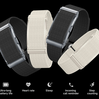 QS90 Smart Fitness Bracelet - Dual PD, реално време измерване на сърдечния ритъм и кислород в кръвта, Saiwei AI здравен алгоритъм, мониторинг на съня и активността, AMOLED дисплей, живот на батерията 7–14 дни