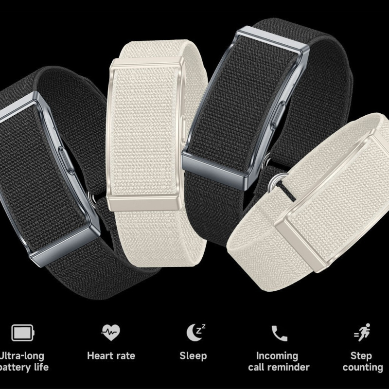 QS90 Smart Fitness Bracelet - Dual PD, реално време измерване на сърдечния ритъм и кислород в кръвта, Saiwei AI здравен алгоритъм, мониторинг на съня и активността, AMOLED дисплей, живот на батерията 7–14 дни