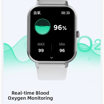 Bluetooth смарт часовник – здравословен спътник, унисекс гривна със силиконов каиш; измерване на сърдечния ритъм, измерване на кислород в кръвта, NFC, Bluetooth разговори, живот на батерията до 7 дни