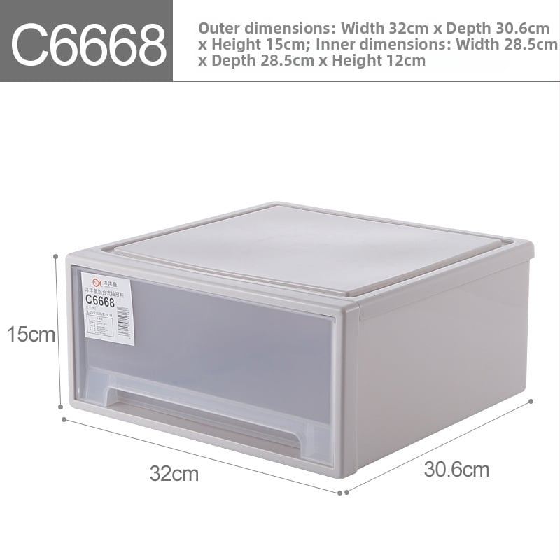 чекмеджна кутия за съхранение без монтаж (PP пластмаса, капацитет 5–10 л, начин на отваряне: издърпване, стил: модерен минималистичен)