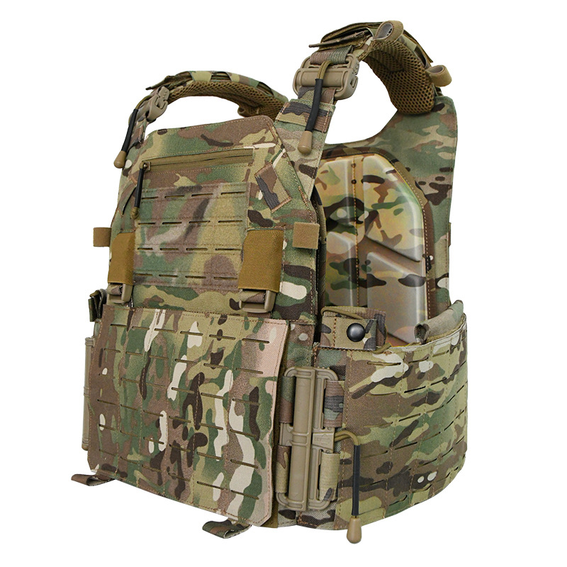 Vesta tactic camuflaj pentru antrenament din nailon 1000D, cataramă dreptunghiulară din aliaj de aluminiu, model camuflaj, curea elastică ascunsă, unisex