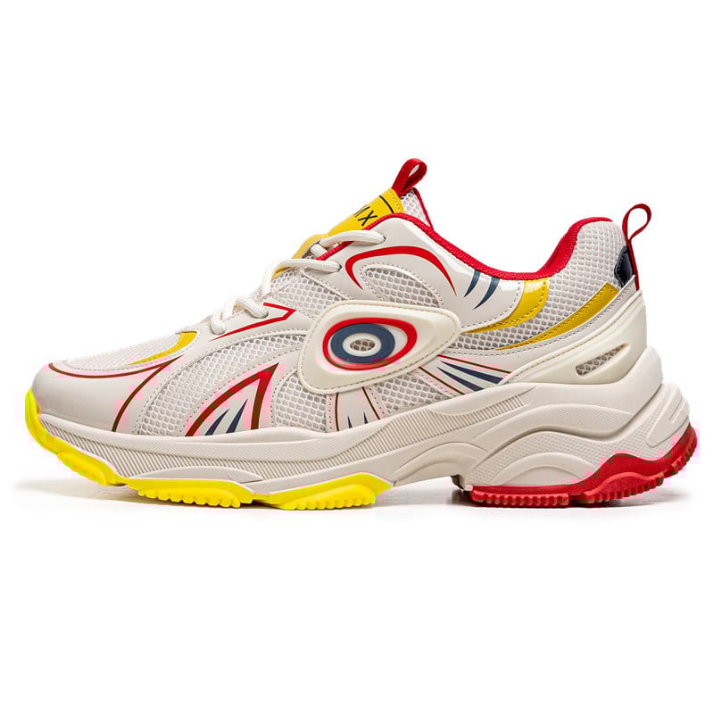 Ανδρικά παπούτσια τύπου dad shoes με παχιά σόλα, δίχτυωτή επένδυση, άνω καμβά, ελαφριά, διαπνέοντα καθημερινά αθλητικά παπούτσια