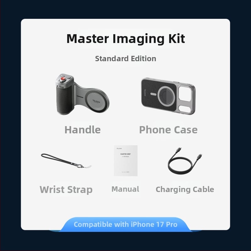 Κλιπ για κινητό Telesin Master – κιτ φωτογράφισης για κινητά, μοντέλο P5-mcs-10-tip, ABS, μέγιστο φορτίο 2–5 kg
