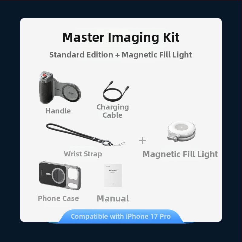 Κλιπ για κινητό Telesin Master – κιτ φωτογράφισης για κινητά, μοντέλο P5-mcs-10-tip, ABS, μέγιστο φορτίο 2–5 kg