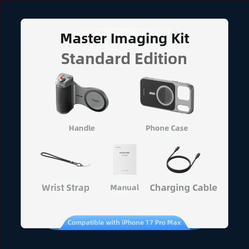 Κλιπ για κινητό Telesin Master – κιτ φωτογράφισης για κινητά, μοντέλο P5-mcs-10-tip, ABS, μέγιστο φορτίο 2–5 kg