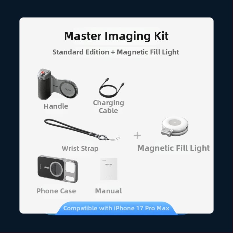 Κλιπ για κινητό Telesin Master – κιτ φωτογράφισης για κινητά, μοντέλο P5-mcs-10-tip, ABS, μέγιστο φορτίο 2–5 kg