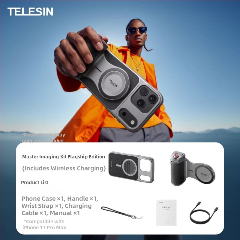 Κλιπ για κινητό Telesin Master – κιτ φωτογράφισης για κινητά, μοντέλο P5-mcs-10-tip, ABS, μέγιστο φορτίο 2–5 kg