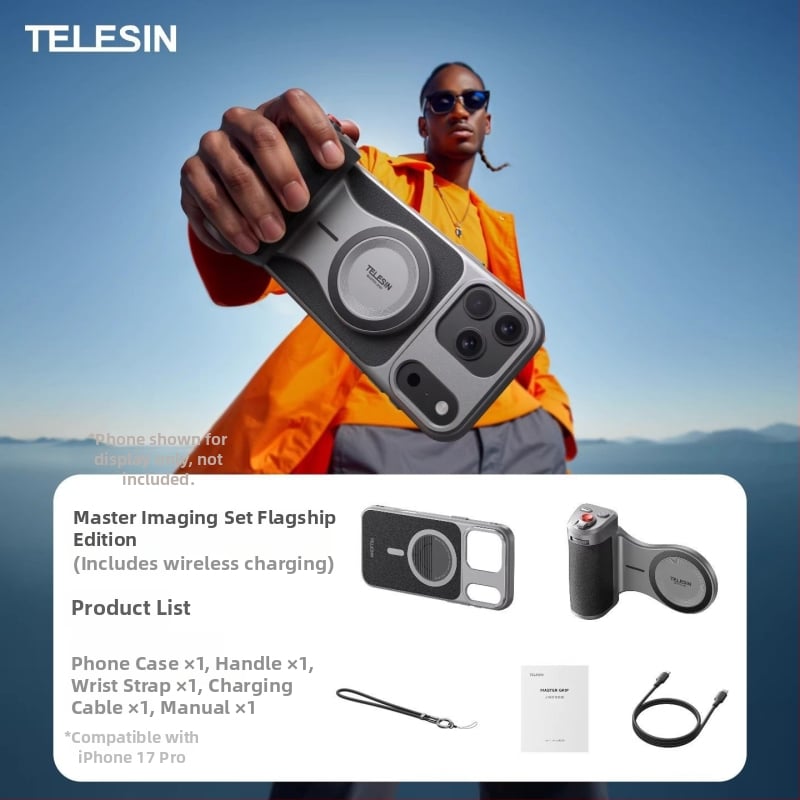 Κλιπ για κινητό Telesin Master – κιτ φωτογράφισης για κινητά, μοντέλο P5-mcs-10-tip, ABS, μέγιστο φορτίο 2–5 kg