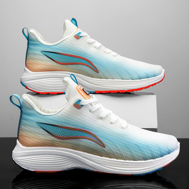 Ανδρικά αθλητικά casual παπούτσια, διαπνέον επάνω μέρος από πλέγμα, χαμηλό προφίλ, κούμπωμα με κορδόνια, σόλα έγχυσης, στρογγυλή μύτη