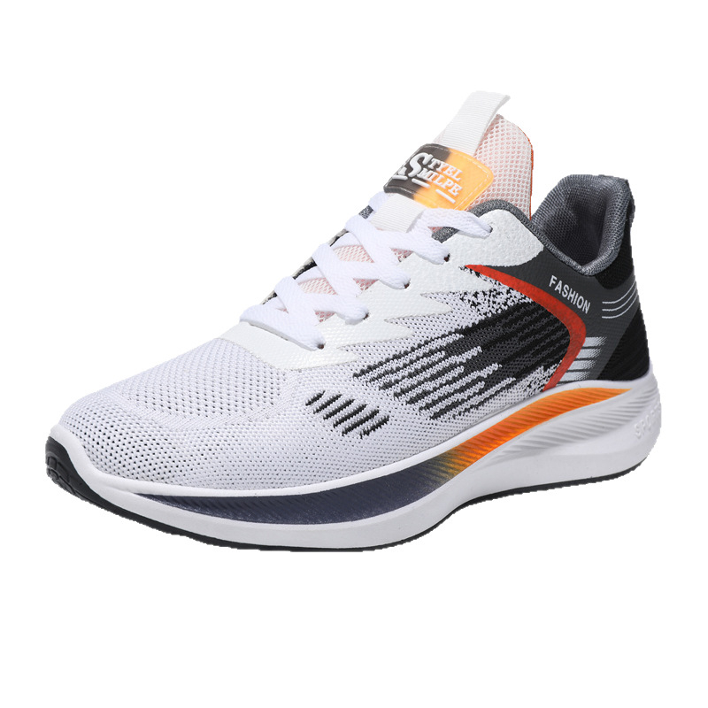 Ανδρικά αθλητικά casual παπούτσια, διαπνέον επάνω μέρος από πλέγμα, χαμηλό προφίλ, κούμπωμα με κορδόνια, σόλα έγχυσης, στρογγυλή μύτη